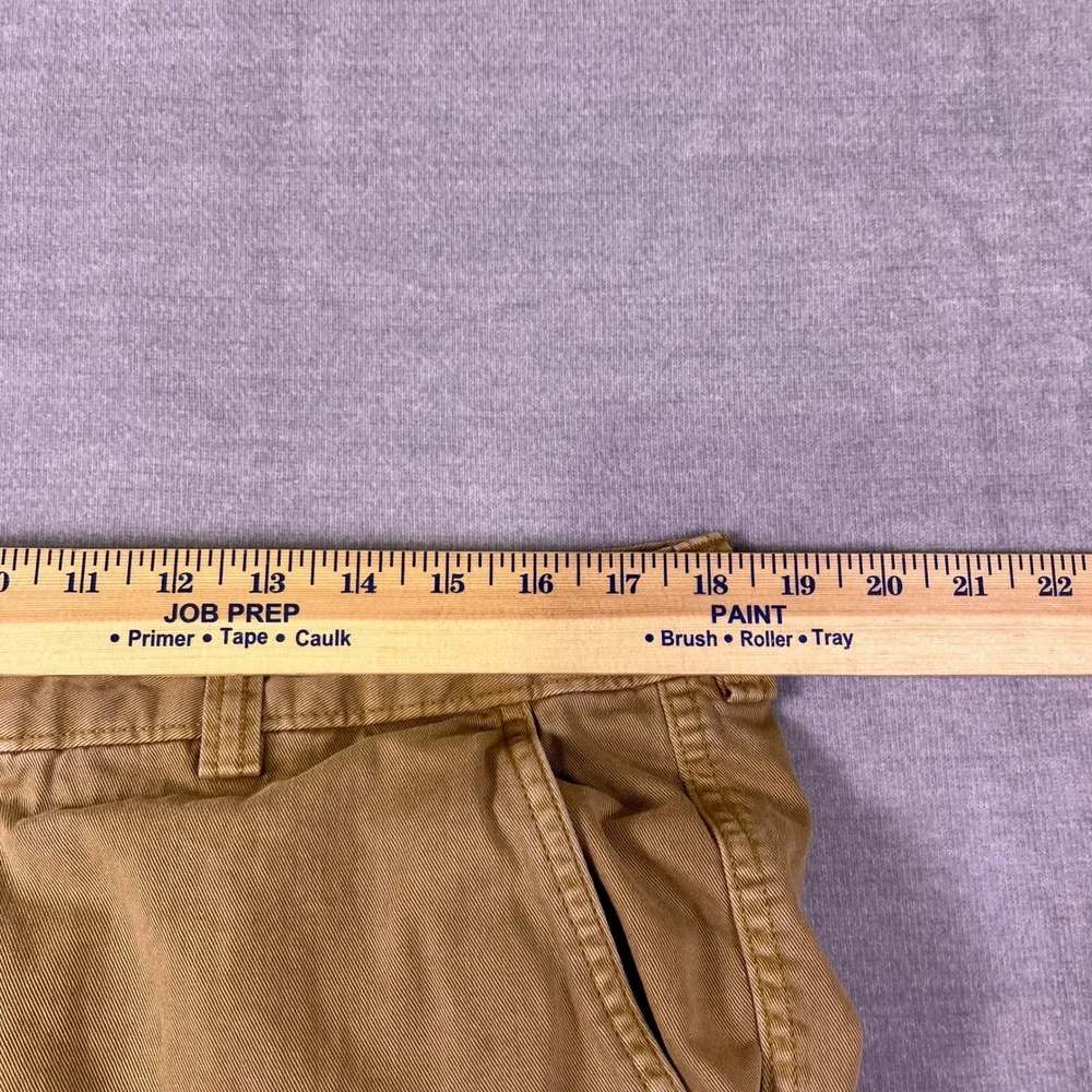 Cremieux Chino Straight Mid Rise Khaki Pants Mens 36x29 Brown Cotton